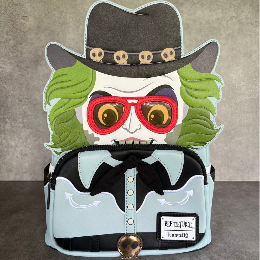 Loungefly Tim burton Beetlejuice Western outfit cowboy backpack halloween goth